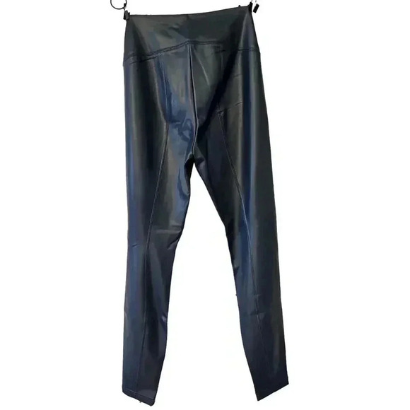 White House Black Market Vegan Leather Runway Legging Textured Spruce Size 6 BN - Picture 5 of 11